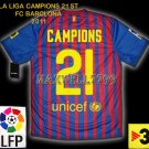 NEW 11-12 BARCELONA HOME CAMPIONS 21 LFP+TV3+DATE PATCH SOCCER SHIRT JERSEY