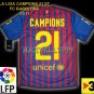 NEW 11-12 BARCELONA HOME CAMPIONS 21 LFP+TV3+DATE PATCH SOCCER SHIRT JERSEY