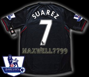 NEW 11-12 LIVERPOOL AWAY SUAREZ 7 PREMIER PATCH SOCCER SHIRT JERSEY