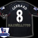 NEW 11-12 LIVERPOOL AWAY GERRARD 8 PREMIER PATCH SOCCER SHIRT JERSEY