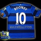 NEW 11-12 MANCHESTER UNITED AWAY ROONEY 10 CHAMP PREMIER PATCH SOCCER SHIRT JERSEY