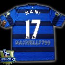 NEW 11-12 MANCHESTER UNITED AWAY NANI 17 CHAMP PREMIER PATCH SOCCER SHIRT JERSEY