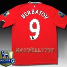 NEW 11-12 MANCHESTER UNITED HOME BERBATOV 9 CHAMP PREMIER PATCH SOCCER SHIRT JERSEY