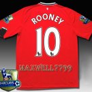 NEW 11-12 MANCHESTER UNITED HOME ROONEY 10 CHAMP PREMIER PATCH SOCCER SHIRT JERSEY