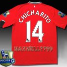 NEW 11-12 MANCHESTER UNITED HOME CHICHARITO 14 CHAMP PREMIER PATCH SOCCER SHIRT JERSEY