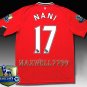 NEW 11-12 MANCHESTER UNITED HOME NANI 17 CHAMP PREMIER PATCH SOCCER SHIRT JERSEY