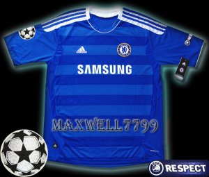 NEW 11-12 CHELSEA HOME BLANK UEFA+RESPECT PATCH SOCCER SHIRT JERSEY
