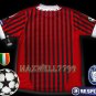 NEW 11-12 AC MILAN HOME BLANK ALL 4 PATCHES SOCCER SHIRT JERSEY