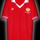 RETRO 1977 MANCHESTER UNITED HOME SILVER JUBILEE NO. 7 RARE SOCCER SHIRT JERSEY # XL