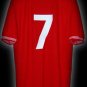 RETRO 1977 MANCHESTER UNITED HOME SILVER JUBILEE NO. 7 RARE SOCCER SHIRT JERSEY # XL