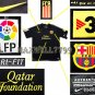 NEW 11-12 BARCELONA AWAY BLANK LFP+TV3 PATCH SOCCER SHIRT JERSEY