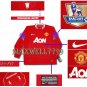 NEW 11-12 MANCHESTER UNITED HOME GIGGS 11 CHAMP PREMIER PATCH LS SOCCER SHIRT JERSEY