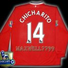 NEW 11-12 MANCHESTER UNITED HOME CHICHARITO 14 CHAMP PREMIER PATCH LS SOCCER SHIRT JERSEY