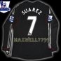 NEW 11-12 LIVERPOOL AWAY SUAREZ 7 PREMIER PATCH LS SOCCER SHIRT JERSEY