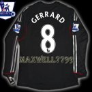 NEW 11-12 LIVERPOOL AWAY GERRARD 8 PREMIER PATCH LS SOCCER SHIRT JERSEY