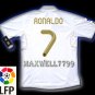 NEW 11-12 REAL MADRID HOME RONALDO 7 LFP PATCH SOCCER SHIRT JERSEY