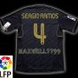 NEW 11-12 REAL MADRID AWAY SERGIO RAMOS 4 LFP PATCH SOCCER SHIRT JERSEY