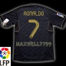 NEW 11-12 REAL MADRID AWAY RONALDO 7 LFP PATCH SOCCER SHIRT JERSEY
