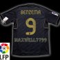 NEW 11-12 REAL MADRID AWAY BENZEMA 9 LFP PATCH SOCCER SHIRT JERSEY