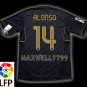 NEW 11-12 REAL MADRID AWAY ALONSO 14 LFP PATCH SOCCER SHIRT JERSEY