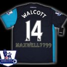 NEW 11-12 ARSENAL 3RD WALCOTT 14 PREMIER PATCH SOCCER SHIRT JERSEY