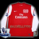 NEW 11-12 ARSENAL HOME BLANK PREMIER PATCH SOCCER LS SHIRT JERSEY