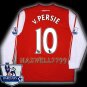 NEW 11-12 ARSENAL HOME v.PERSIE 10 PREMIER PATCH SOCCER LS SHIRT JERSEY