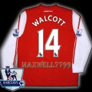 NEW 11-12 ARSENAL HOME WALCOTT 14 PREMIER PATCH SOCCER LS SHIRT JERSEY