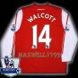 NEW 11-12 ARSENAL HOME WALCOTT 14 PREMIER PATCH SOCCER LS SHIRT JERSEY