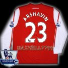 NEW 11-12 ARSENAL HOME ARSHAVIN 23 PREMIER PATCH SOCCER LS SHIRT JERSEY