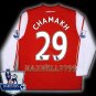 NEW 11-12 ARSENAL HOME CHAMAKH 29 PREMIER PATCH SOCCER LS SHIRT JERSEY