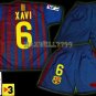 11-12 BARCELONA HOME XAVI 6 LFP+TV3 PATCH KITS KIDS SHORTS JERSEY # S