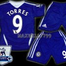 11-12 CHELSEA HOME TORRES 9 PREMIER PATCH KITS KIDS SHORTS JERSEY # M,XL