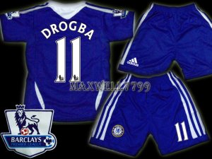 11-12 CHELSEA HOME DROGBA 11 PREMIER PATCH KITS KIDS SHORTS JERSEY # M,XL