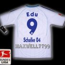 NEW 11-12 SCHALKE 04 AWAY EDU 9 BUNDES LIGA PATCH SOCCER SHIRT JERSEY