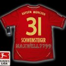 NEW 11-12 BAYERN MUNICH HOME SCHWEINSTEIGER 31 BUNDES LIGA PATCH SOCCER SHIRT JERSEY