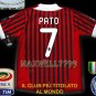 NEW 11-12 AC MILAN HOME PATO 7 CALCIO+TROPHY 7 FULL ALL PATCH SOCCER SHIRT JERSEY