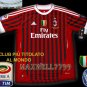 NEW 11-12 AC MILAN HOME PATO 7 CALCIO+TROPHY 7 FULL ALL PATCH SOCCER SHIRT JERSEY