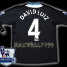 NEW 11-12 CHELSEA AWAY DAVID LUIZ 4 PREMIER PATCH SOCCER SHIRT JERSEY
