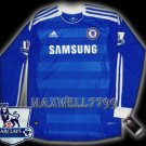 NEW 11-12 CHELSEA HOME BLANK PREMIER PATCH SOCCER SHIRT LS JERSEY