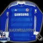 NEW 11-12 CHELSEA HOME DAVID LUIZ 4 PREMIER PATCH SOCCER SHIRT LS JERSEY