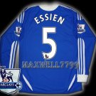 NEW 11-12 CHELSEA HOME ESSIEN 5 PREMIER PATCH SOCCER SHIRT LS JERSEY