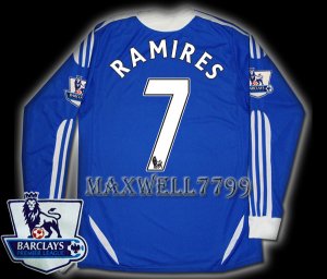 NEW 11-12 CHELSEA HOME RAMIRES 7 PREMIER PATCH SOCCER SHIRT LS JERSEY