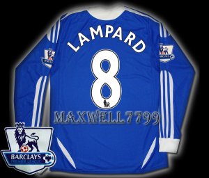 NEW 11-12 CHELSEA HOME LAMPARD 8 PREMIER PATCH SOCCER SHIRT LS JERSEY