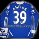 NEW 11-12 CHELSEA HOME ANELKA 39 PREMIER PATCH SOCCER SHIRT LS JERSEY
