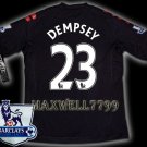 NEW 11-12 FULHAM AWAY DEMPSEY 23 PREMIER PATCH SOCCER SHIRT JERSEY