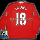 NEW 11-12 MANCHESTER UNITED HOME YOUNG 18 CHAMP PREMIER PATCH LS SOCCER SHIRT JERSEY