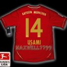 NEW 11-12 BAYERN MUNICH HOME USAMI 14 BUNDES LIGA PATCH SOCCER SHIRT JERSEY
