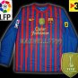 NEW 11-12 BARCELONA HOME FABREGAS 4 LFP+TV3 PATCH LS SOCCER SHIRT JERSEY