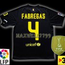 NEW 11-12 BARCELONA AWAY FABREGAS 4 LFP+TV3 PATCH SOCCER SHIRT JERSEY